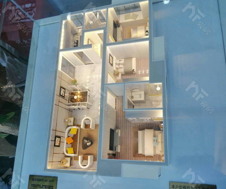 江旅玉湖国际售楼部户型模型95.45㎡